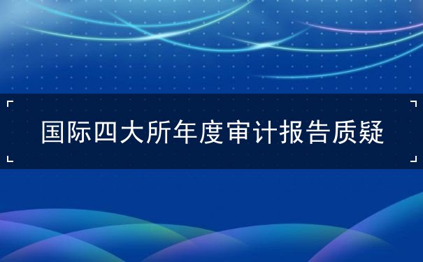 國際四大所年度審計報告質(zhì)疑