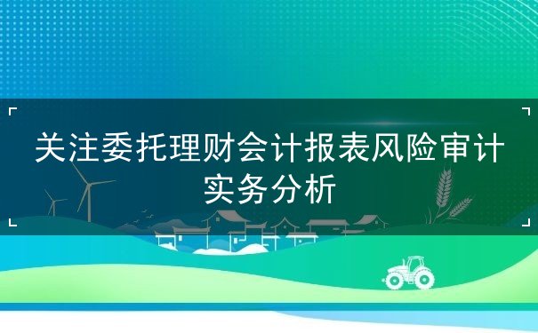 關注委托理財會計報表風險審計實務分析