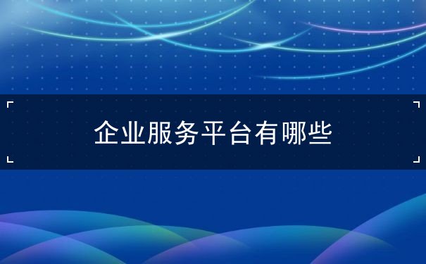 企業(yè)服務(wù)平臺(tái)有哪些