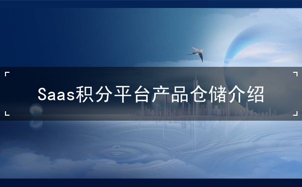 Saas積分平臺產品倉儲介紹