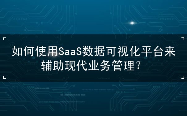 SaaS,業(yè)務管理,數(shù)據(jù)可視化