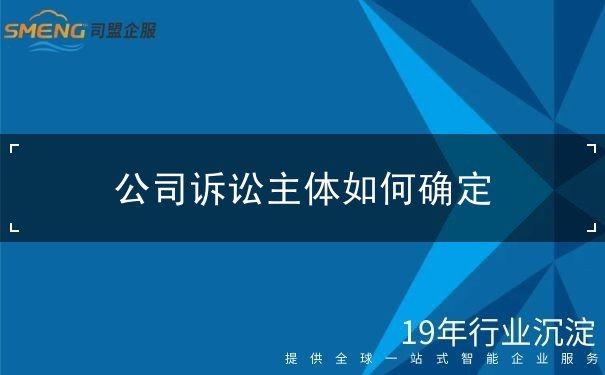 公司訴訟主體如何確定