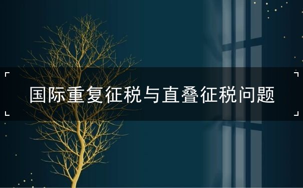 國際重復(fù)征稅與直疊征稅問題